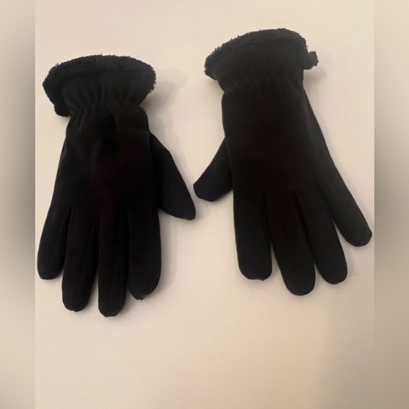 ISOTONER WOMEN’S STRETCH FLEECE GLOVES W/MICROLUXE LINING  SIZE SMALL. BLACK - Picture 8 of 11